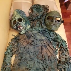 Swamp Thing costume with two masks